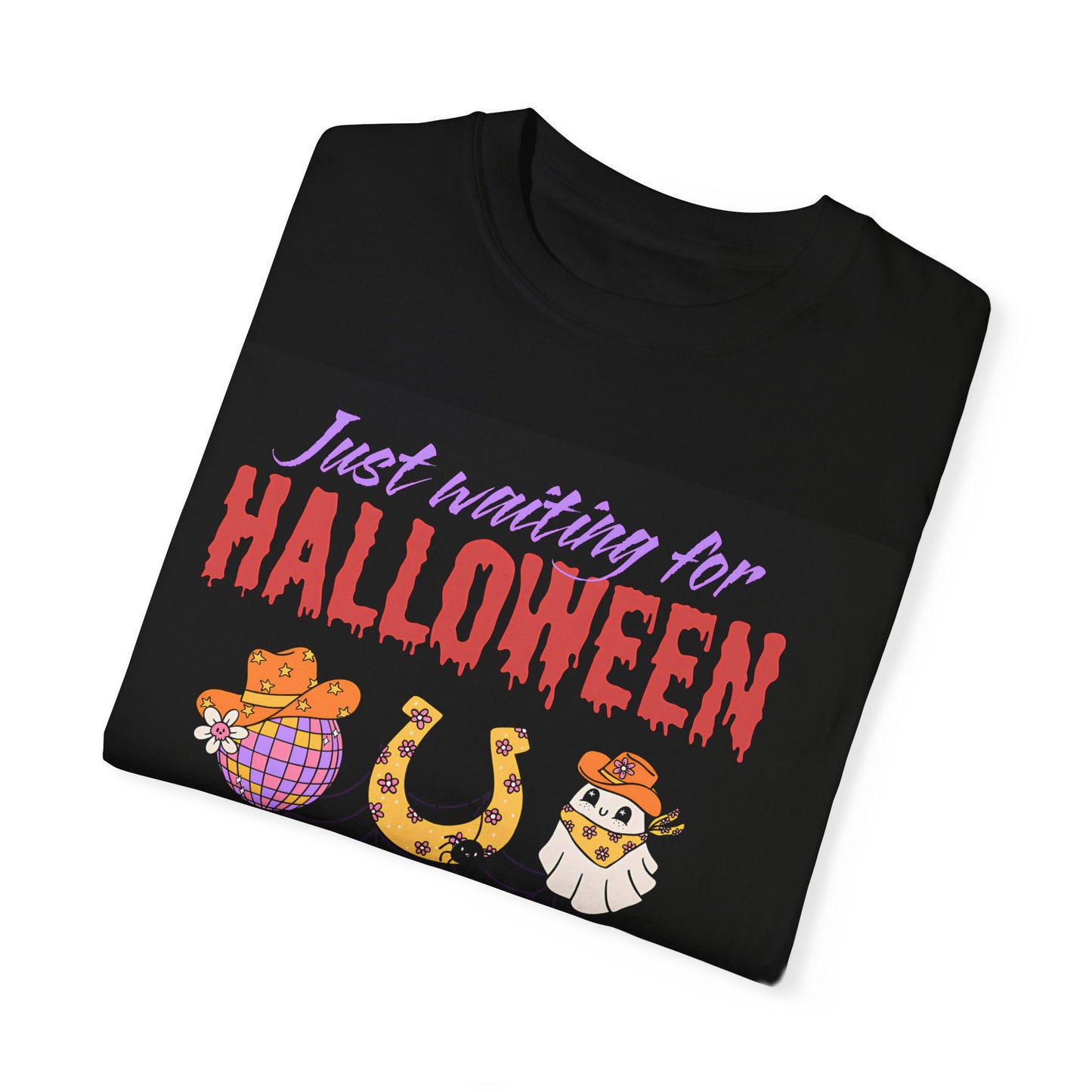 Halloween Unisex T-shirt - 'I am just waiting for halloween'