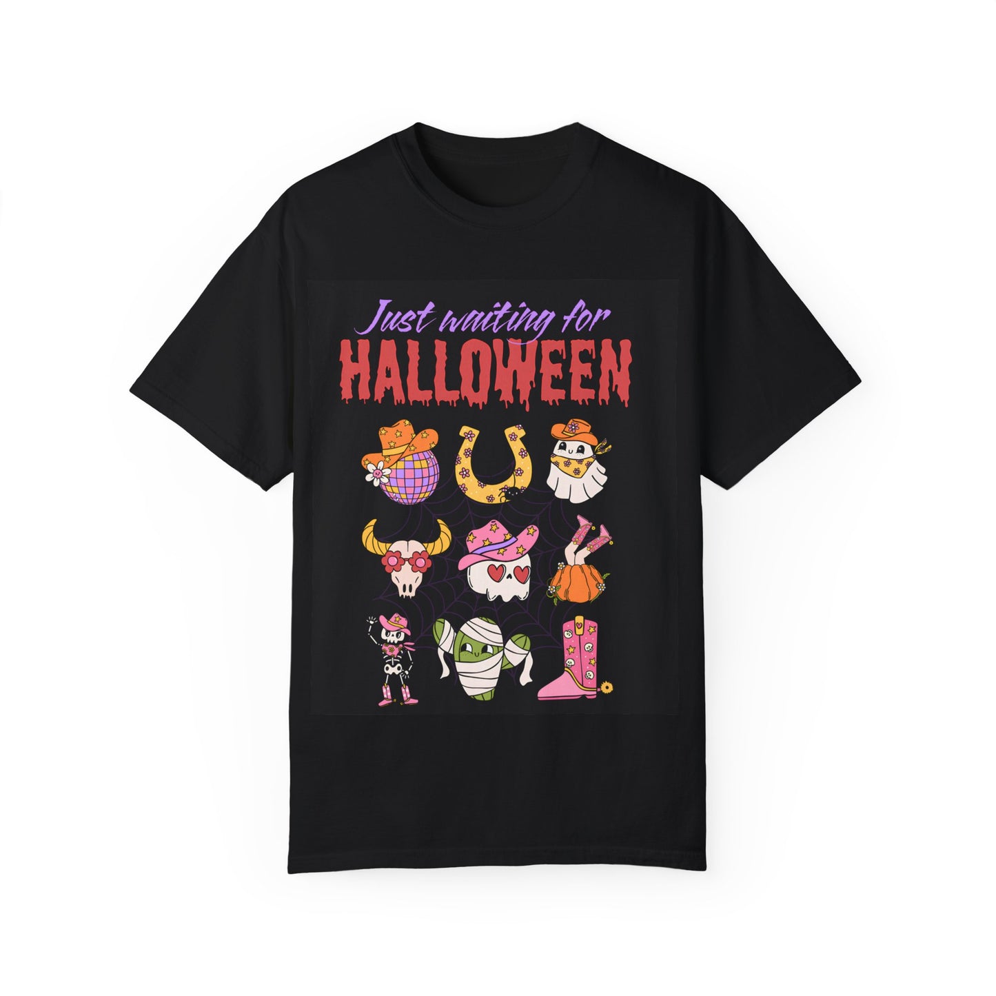 Halloween Unisex T-shirt - 'I am just waiting for halloween'