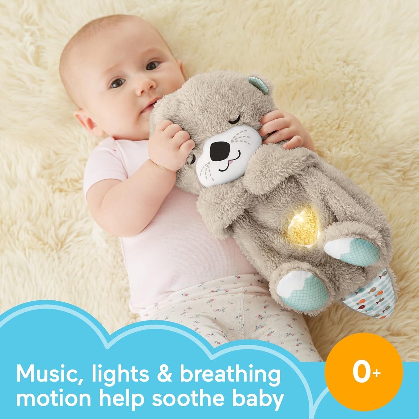 Breathing Bear Baby Soothing Otter Plush Doll – Music & Light Sleeping Companion | Ideal Gift for Kids