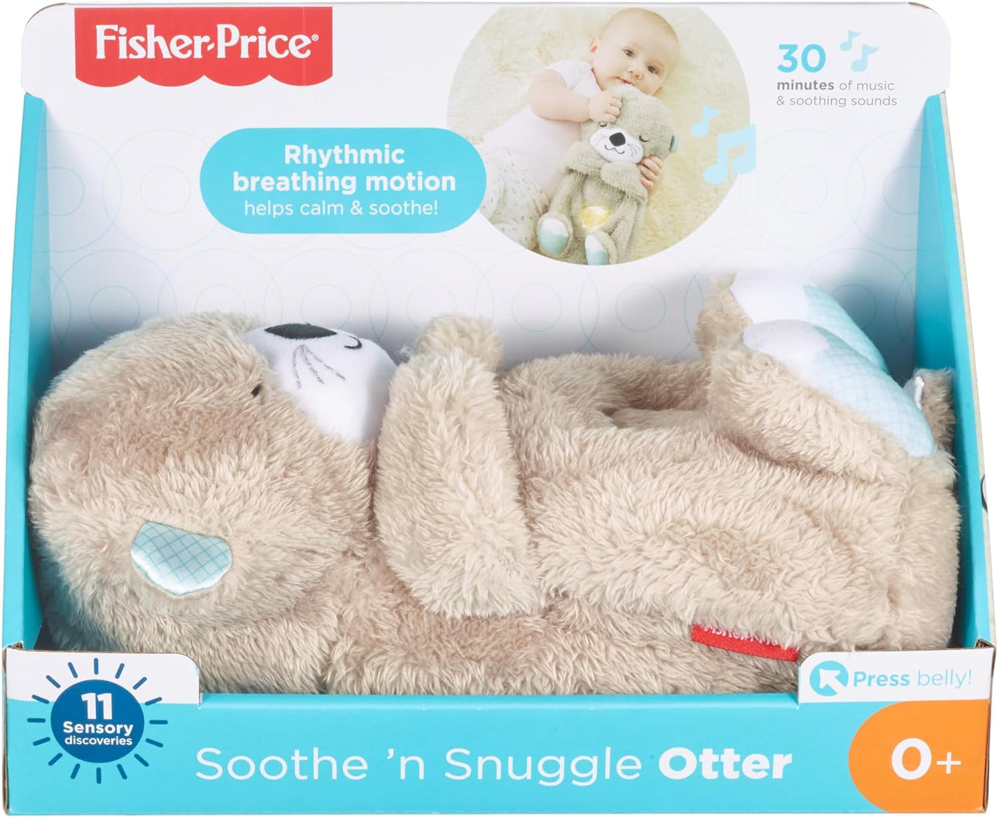 Breathing Bear Baby Soothing Otter Plush Doll – Music & Light Sleeping Companion | Ideal Gift for Kids