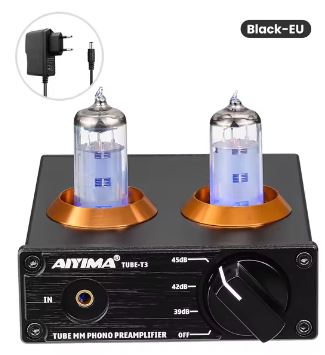 AIYIMA Tube T3 HiFi Pre Amplifier – 6J2 Vacuum Tube Phono Preamp for DIY Audio Enthusiasts