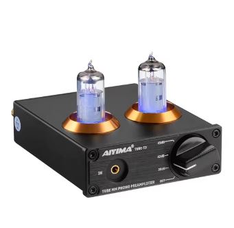 AIYIMA Tube T3 HiFi Pre Amplifier – 6J2 Vacuum Tube Phono Preamp for DIY Audio Enthusiasts