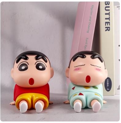 Crayon Shin-Chan Anime Figure Phone Holder - Kawaii Desktop Ornament & Mini GK Collection