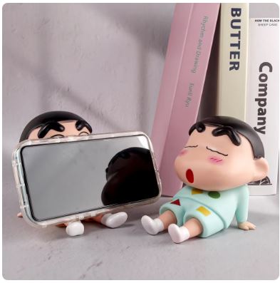 Crayon Shin-Chan Anime Figure Phone Holder - Kawaii Desktop Ornament & Mini GK Collection