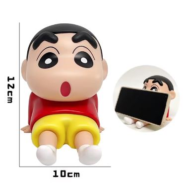 Crayon Shin-Chan Anime Figure Phone Holder - Kawaii Desktop Ornament & Mini GK Collection