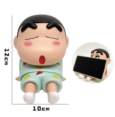 Crayon Shin-Chan Anime Figure Phone Holder - Kawaii Desktop Ornament & Mini GK Collection