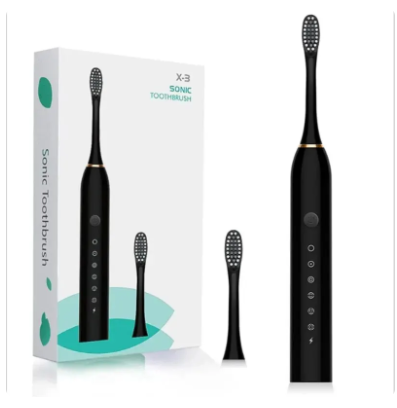 USB Charging Waterproof Electric Ultrasonic Toothbrush - Six Speed Modes, Soft Bristles, Automatic Tooth Cleaner for Adults, Home & Couples Set