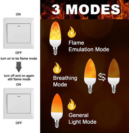 Dynamic Flame LED Light Bulb