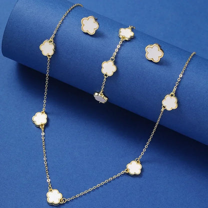 Elegant Zircon Pearl Jewelry Set