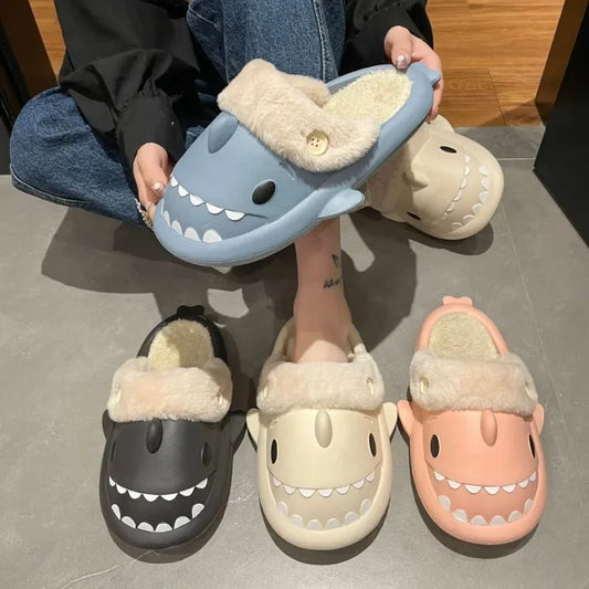 Cozy Shark Slippers: Warm & Waterproof