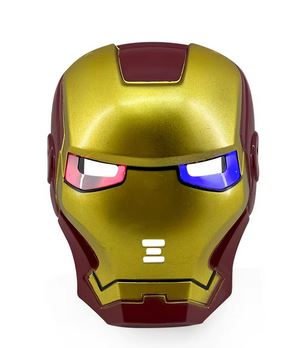 Disney Anime Spider-Man LED Light Mask - Cool Cartoon Iron Man & Captain America Costume Prop | Kids Party and Performance Gift