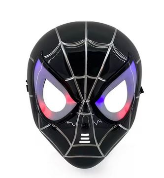 Disney Anime Spider-Man LED Light Mask - Cool Cartoon Iron Man & Captain America Costume Prop | Kids Party and Performance Gift