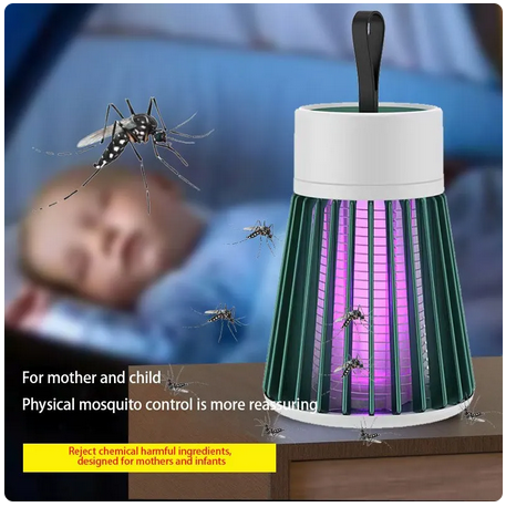 USB Rechargeable Electric Shock Mosquito Killer Lamp - UV Light Trap for Outdoor Camping, Anti-Mosquito Repellent Lighting