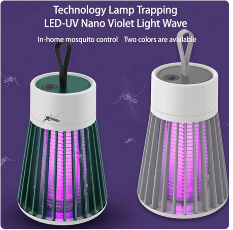 USB Rechargeable Electric Shock Mosquito Killer Lamp - UV Light Trap for Outdoor Camping, Anti-Mosquito Repellent Lighting