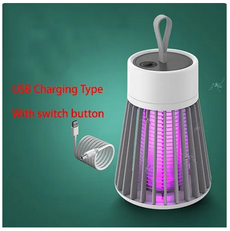 USB Rechargeable Electric Shock Mosquito Killer Lamp - UV Light Trap for Outdoor Camping, Anti-Mosquito Repellent Lighting