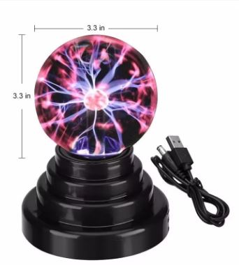 Mcoplus 8 Inch Plasma Ball – Touch & Sound Sensitive Plasma Lamp for Parties, Home Decor, Gifts & More