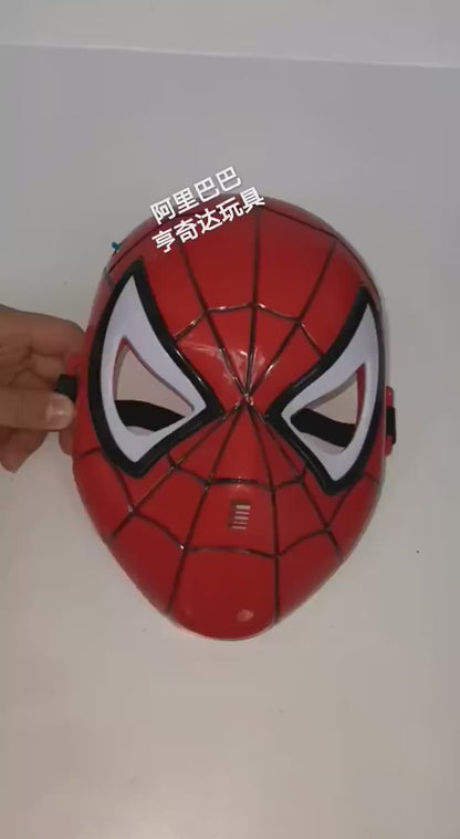 Disney Anime Spider-Man LED Light Mask - Cool Cartoon Iron Man & Captain America Costume Prop | Kids Party and Performance Gift